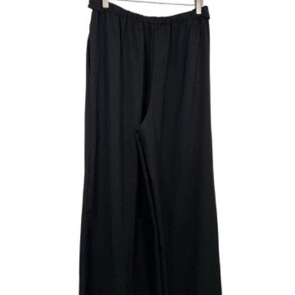 Zara Flowy Elastic Wide Leg Pleated Trousers Size Large - Picture 4 of 7